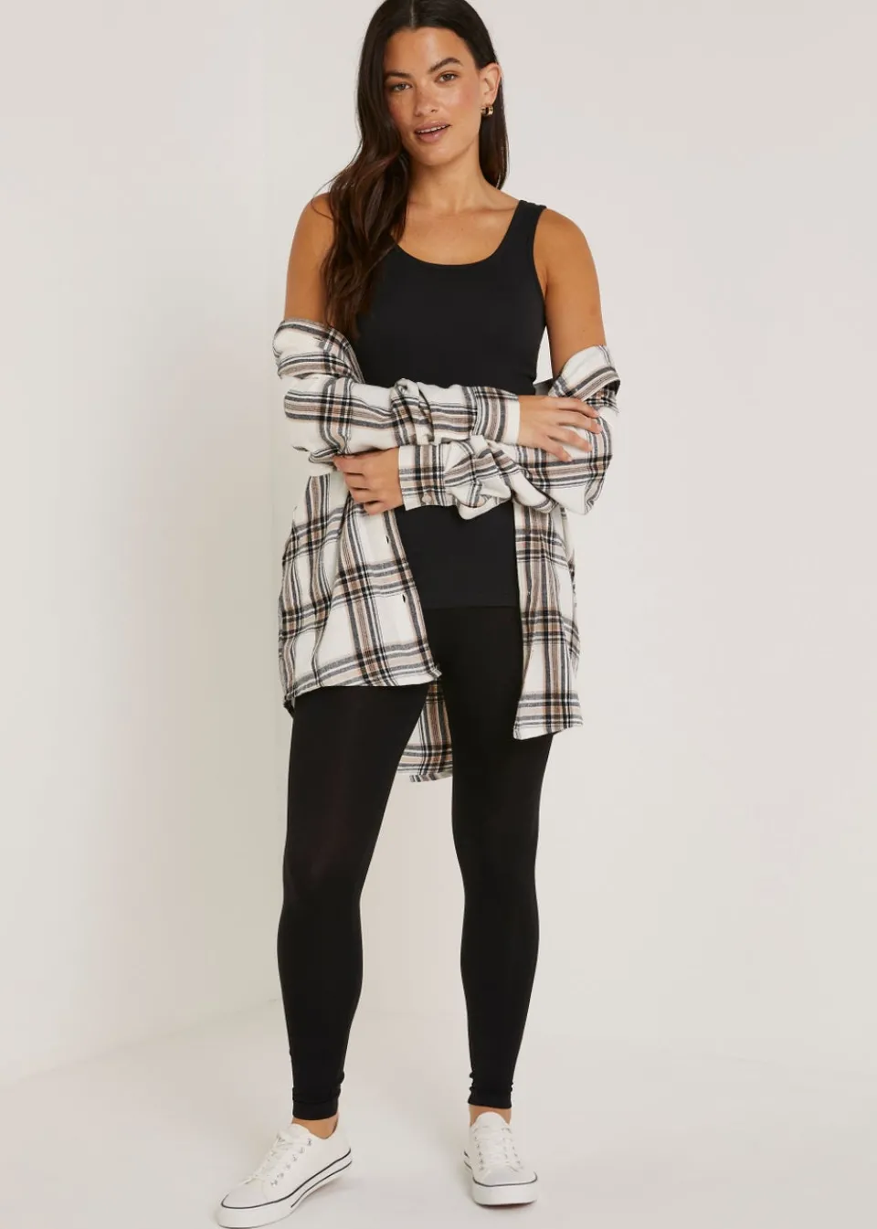 Loungewear>Papaya 2 Pack Black Ankle Length Leggings