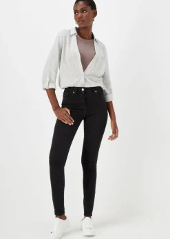 Jeans & Jeggings>Papaya Denim April Skinny Jeans (Long Length) Black