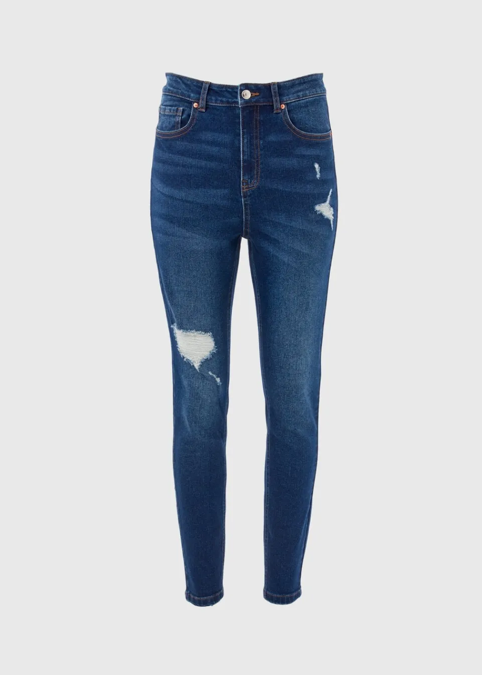 Jeans & Jeggings> April Mid Wash Ripped Skinny Jeans