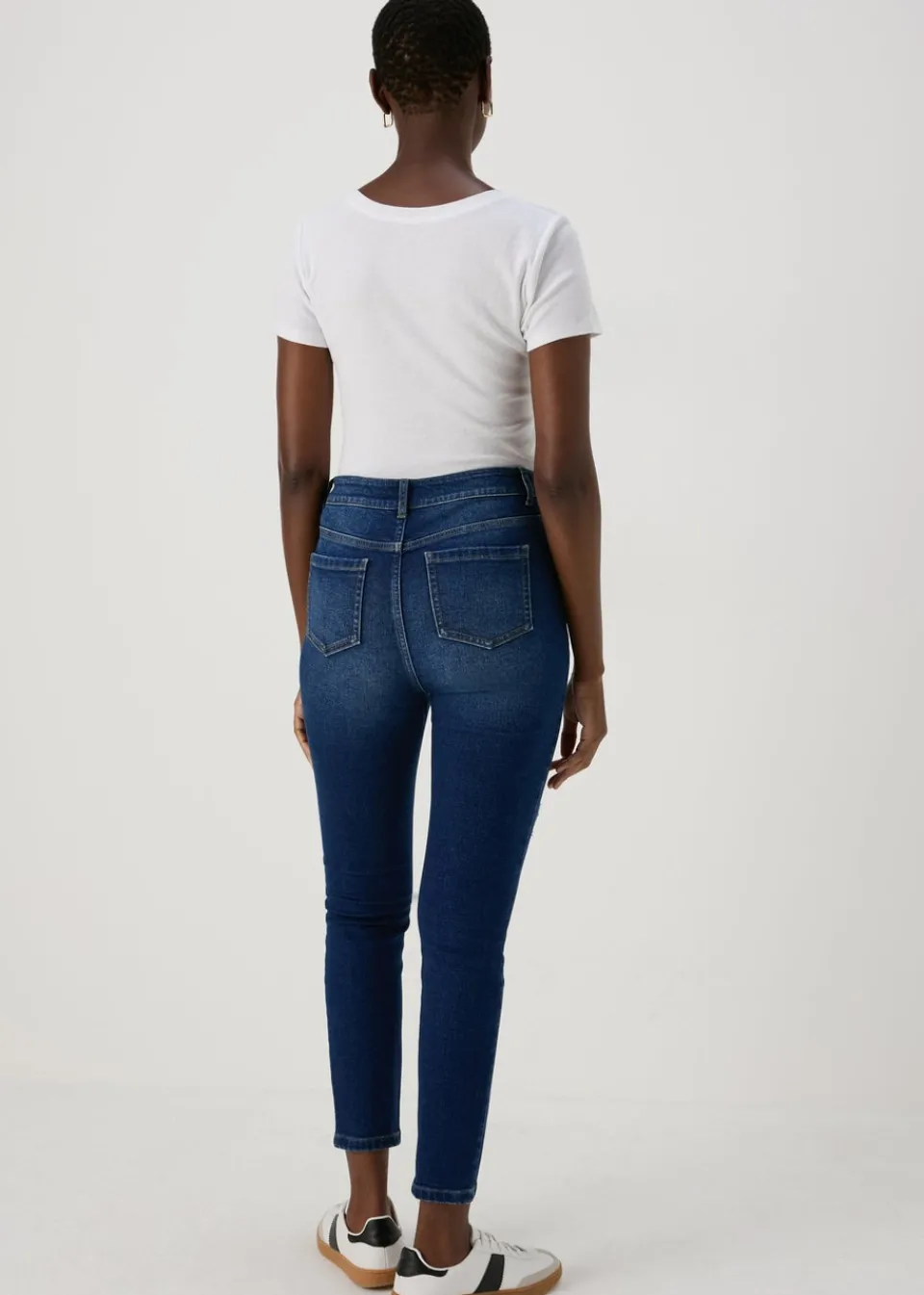 Jeans & Jeggings> April Mid Wash Ripped Skinny Jeans
