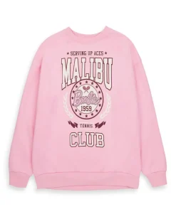 Loungewear>Barbie Pink Malibu Club Sweatshirt