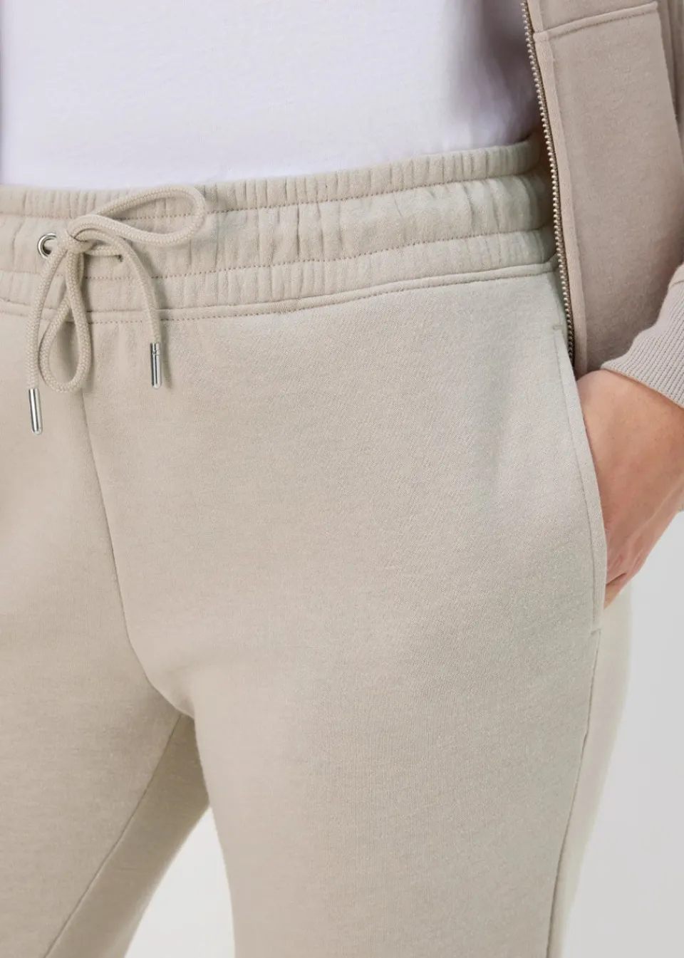 Trousers>Papaya Tapered Jogging Bottoms Beige
