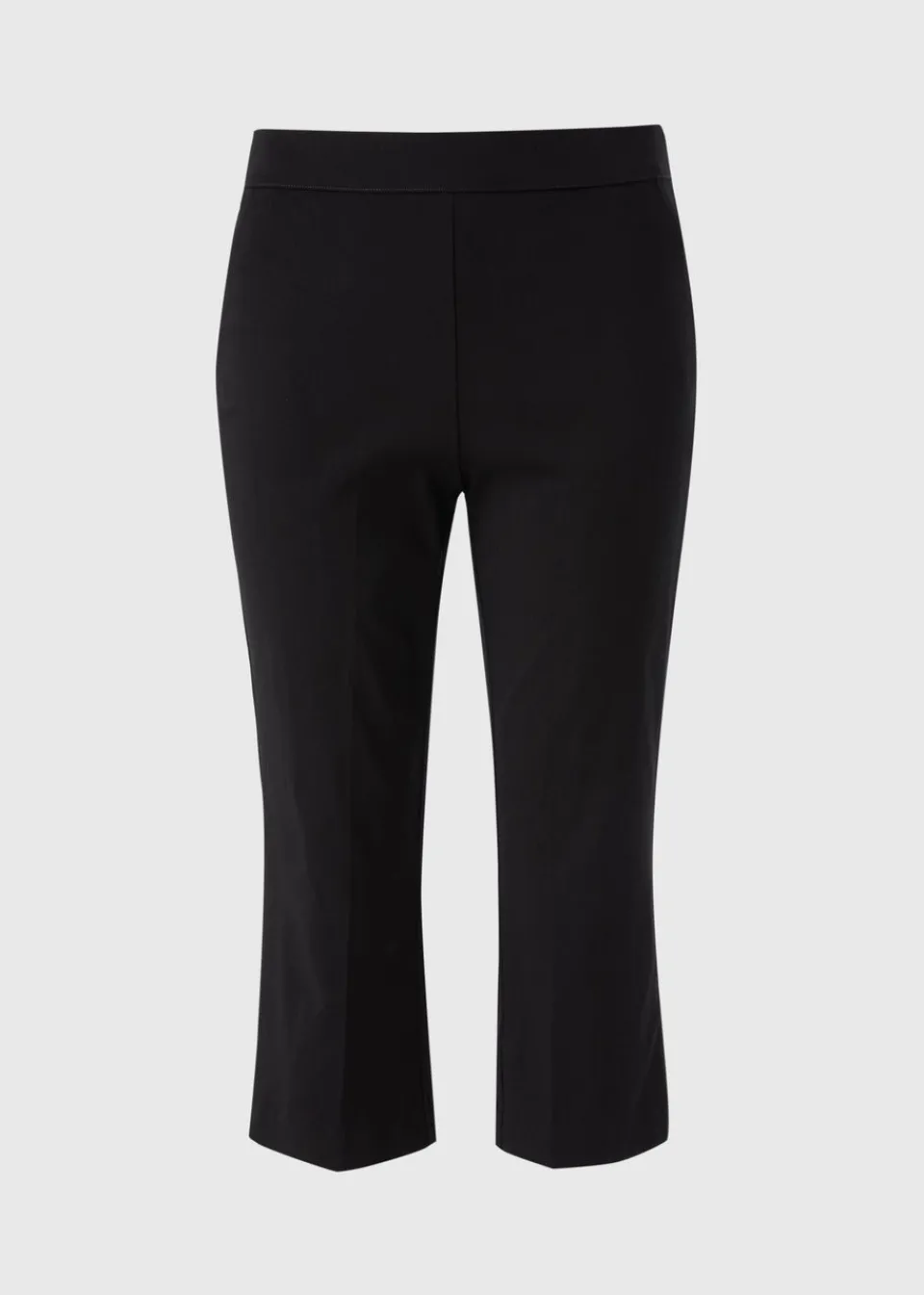 Trousers>Papaya Black Bengaline Cropped Trousers