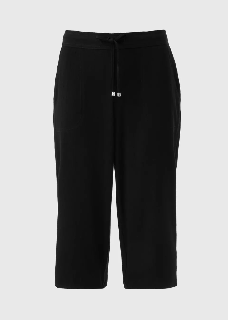 Trousers>Papaya Black Cropped Trousers