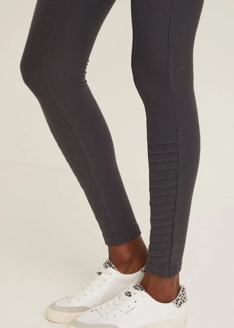 Leggings>Papaya Denim Look Ankle Length Leggings Black