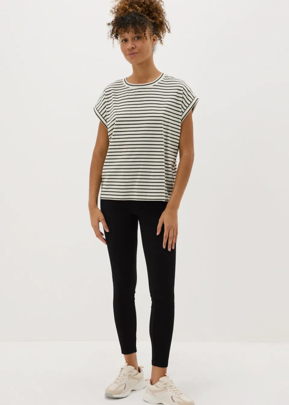 Leggings>Papaya Denim Look Ankle Length Leggings Black