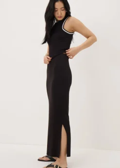 Skirts>Papaya Black Jersey Maxi Skirt