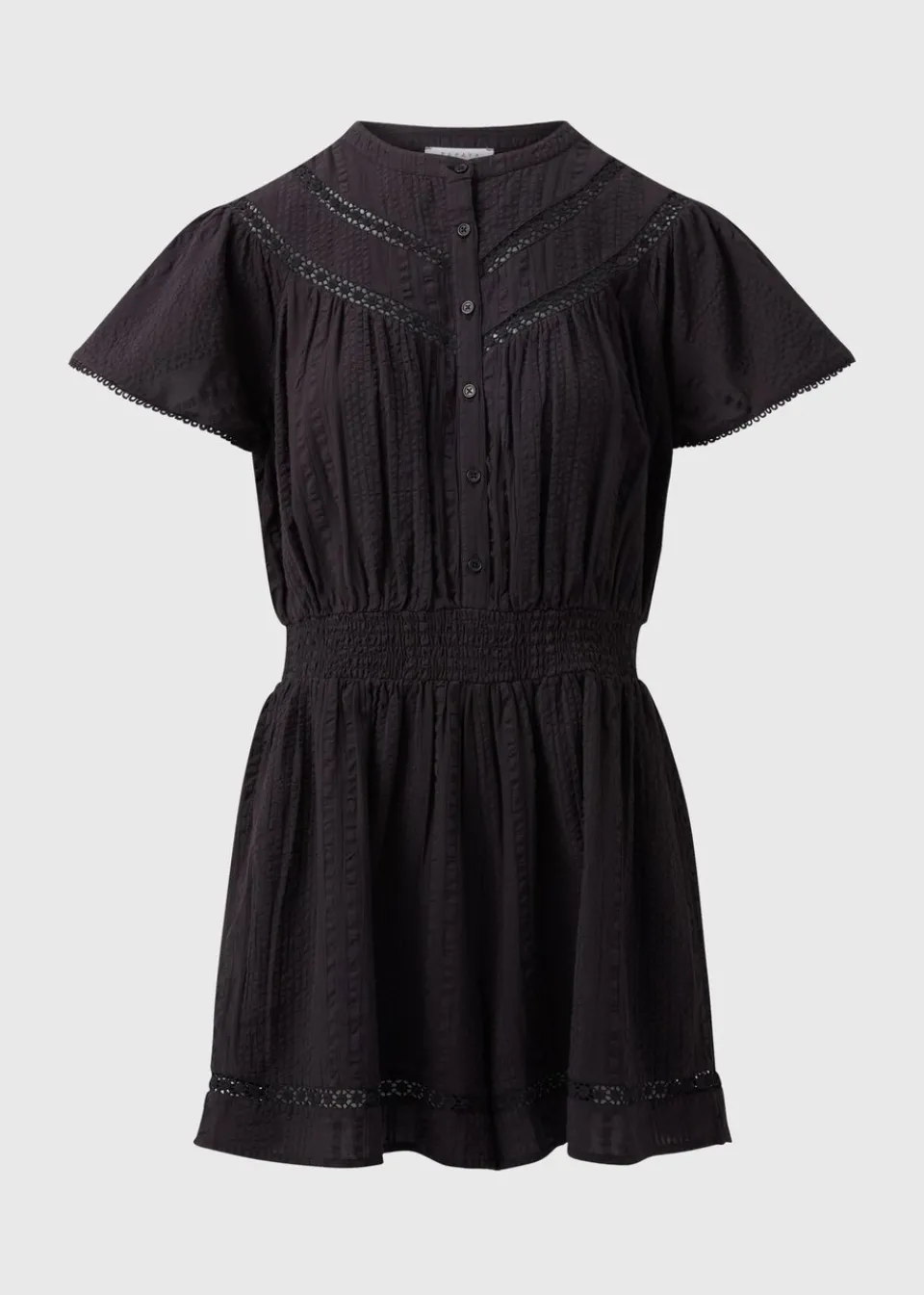 Jumpsuits & Playsuits>Papaya Black Lace Playsuit