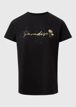 T-Shirts>Papaya Black Paradise T-Shirt
