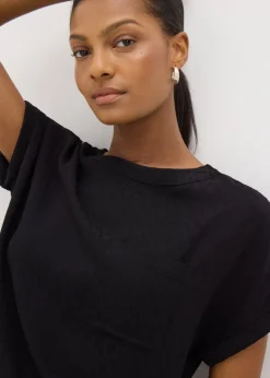 Tops>Papaya Black Pocket Box Top