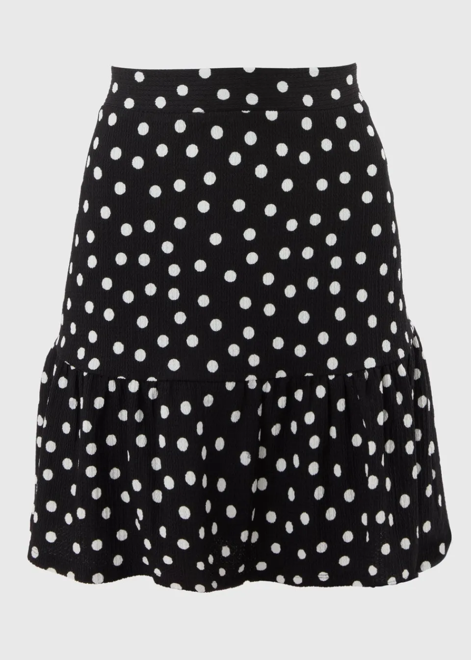 Skirts>Papaya Black Polka Dot Mini Skirt