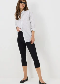 Jeans & Jeggings>Papaya Denim Black Rosie Cropped Jeggings