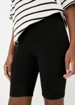 Shorts>Papaya Black Rosie Knee Length Shorts