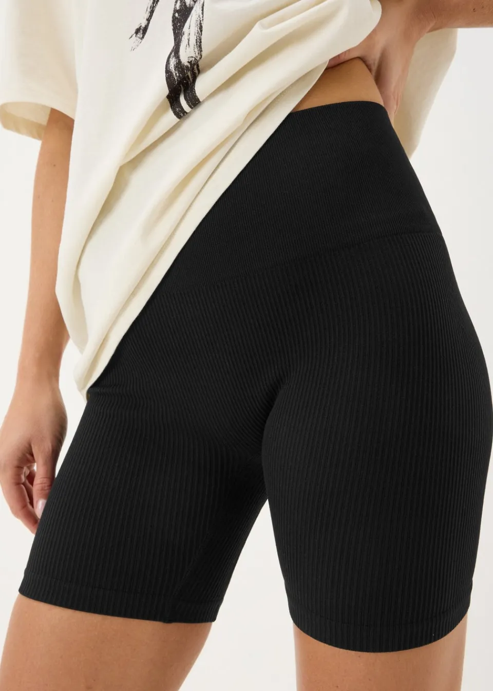 Shorts>Papaya Black Seamless Cycling Shorts