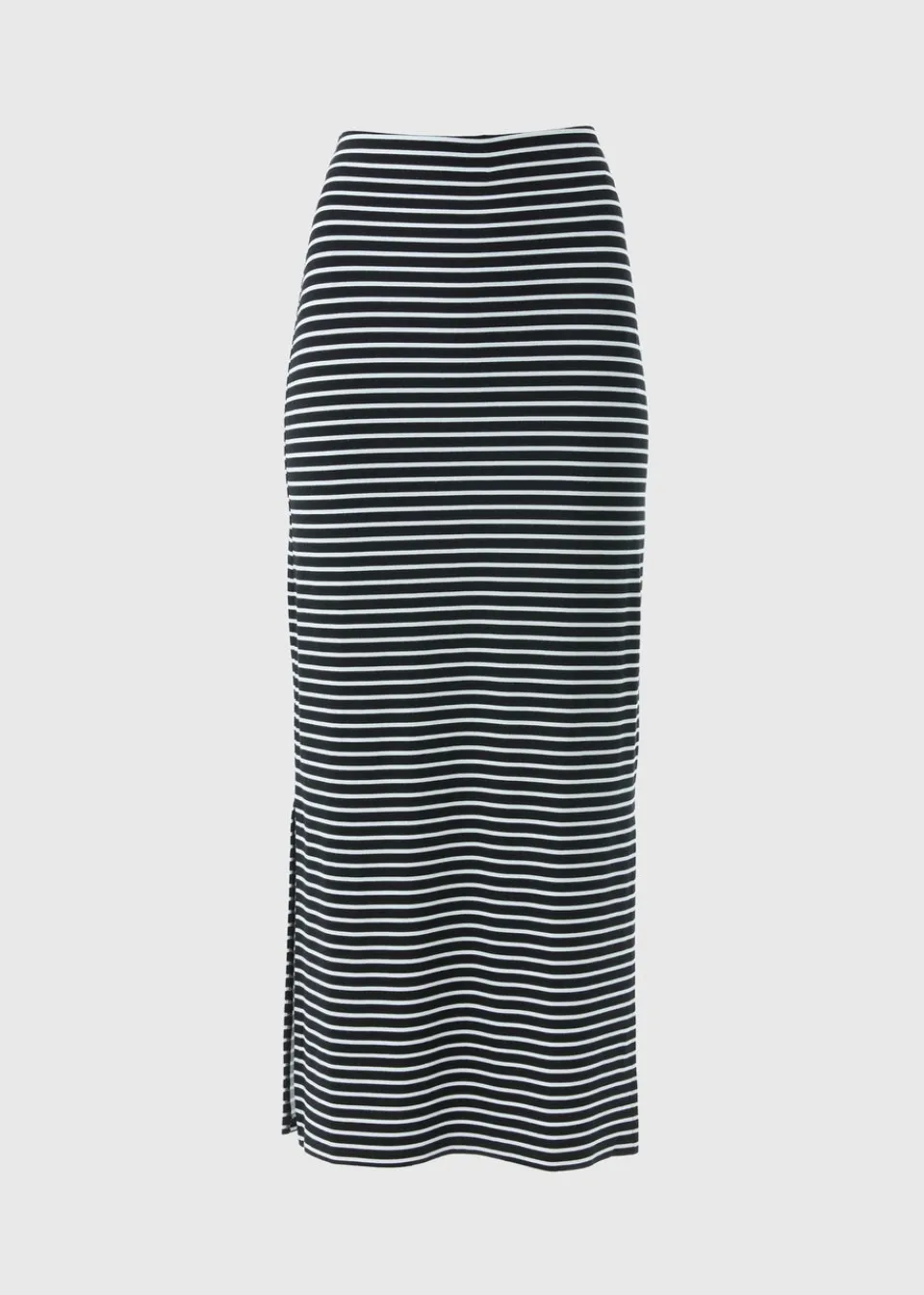 Skirts>Papaya Black Stripe Jersey Maxi Skirt