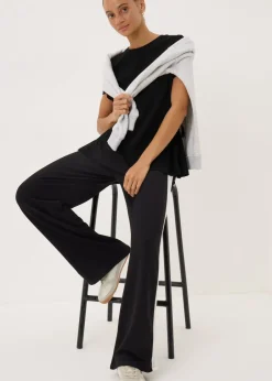 T-Shirts>Papaya Black Tie Side T-Shirt
