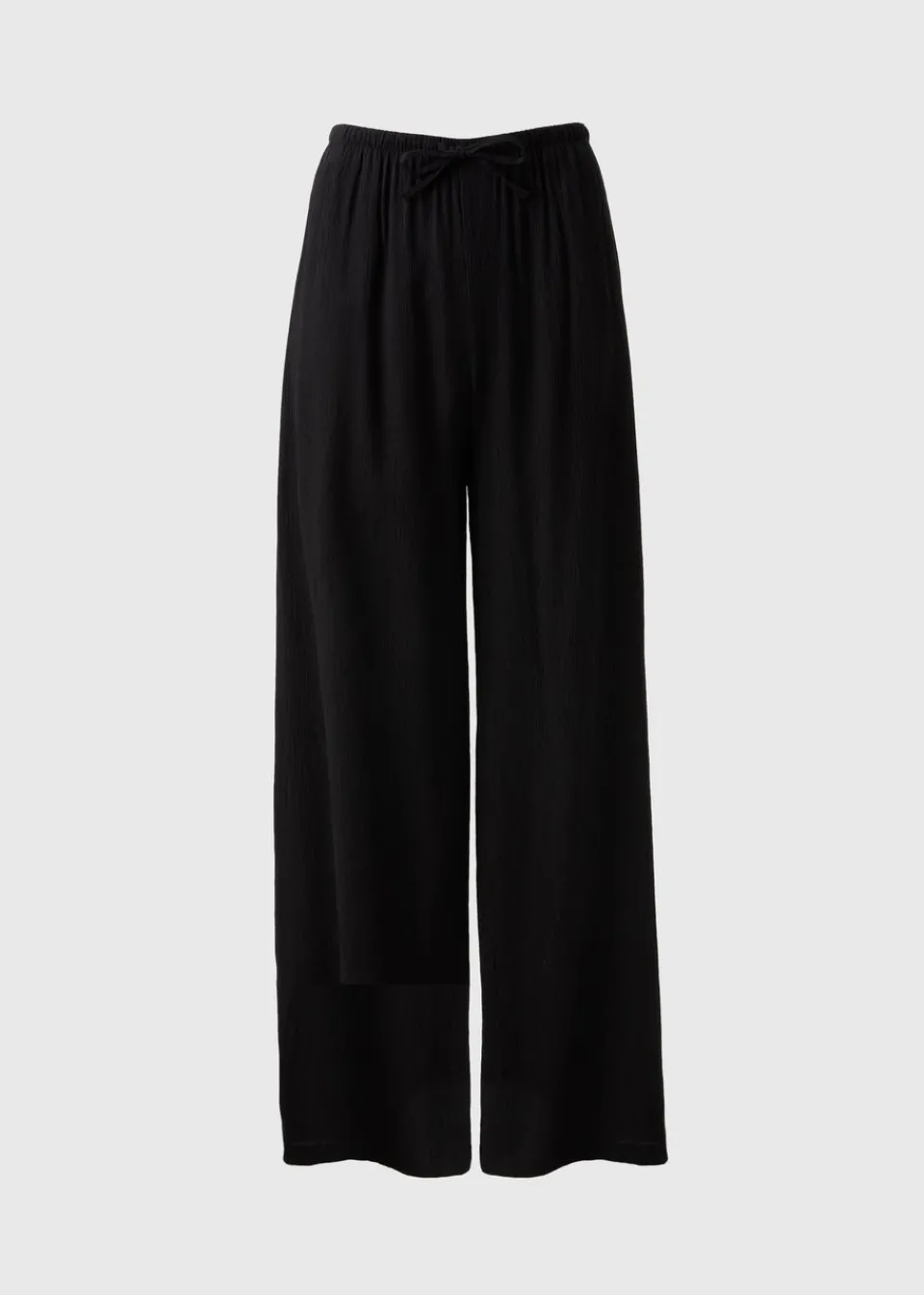 Trousers>Papaya Wide Leg Trousers Black