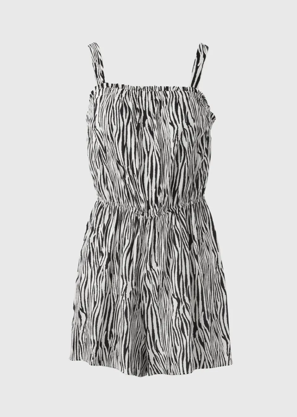 Jumpsuits & Playsuits>Papaya Black Zebra Print Playsuit