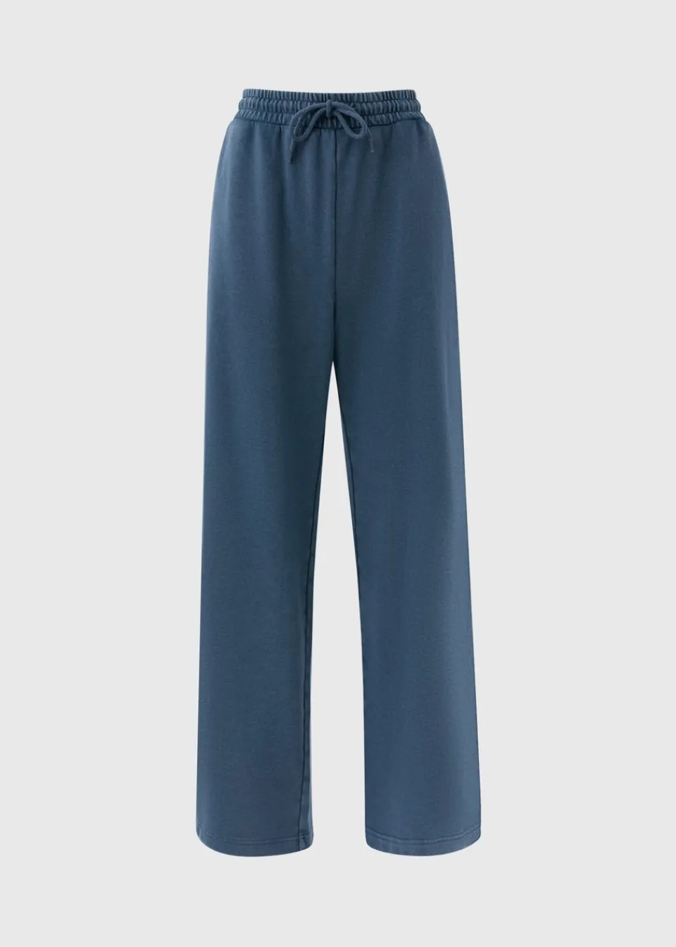Trousers> Blue Acid Wash Jogging Bottoms