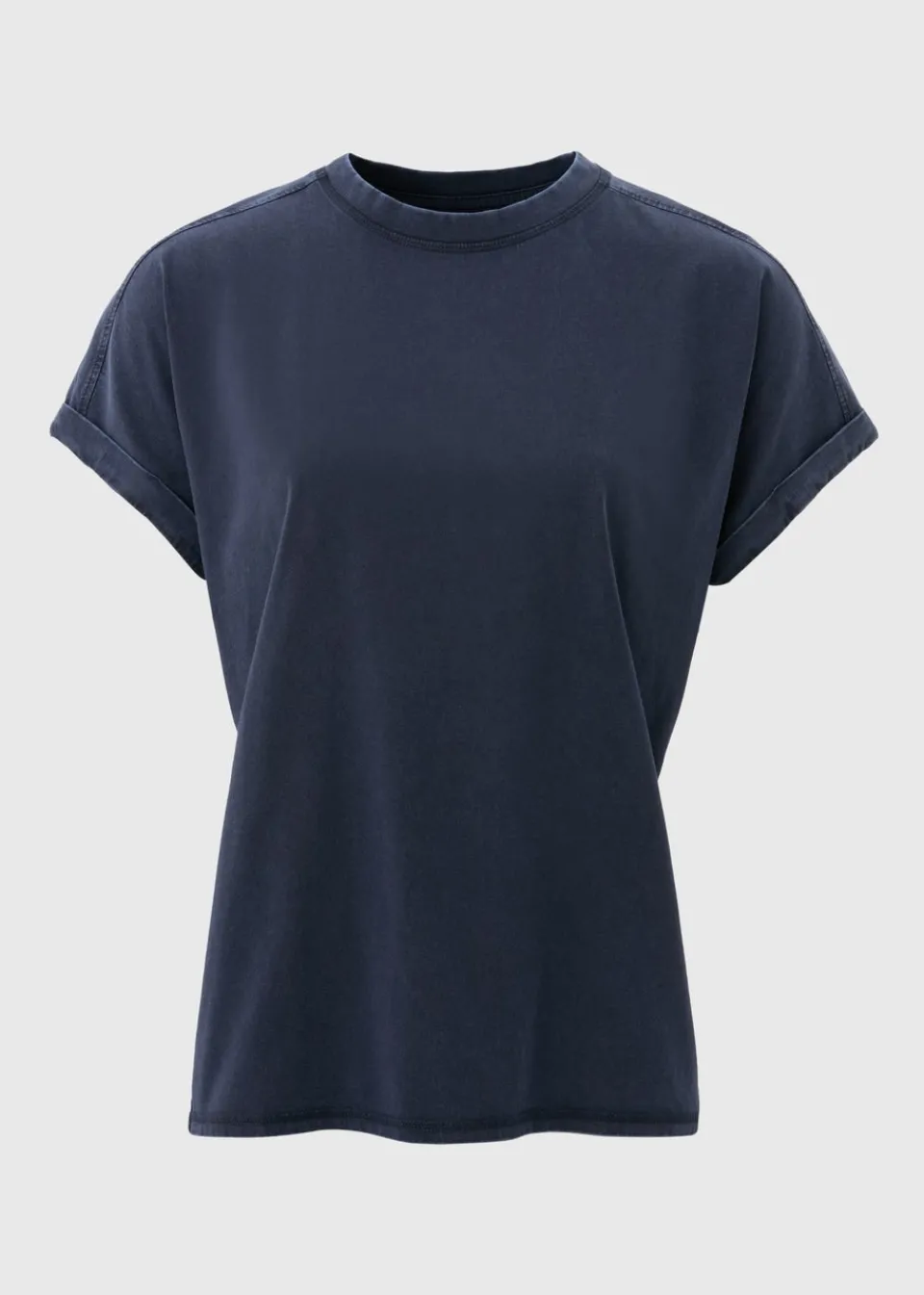 T-Shirts>Papaya Blue Acid Wash Longline T-Shirt