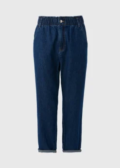 Jeans & Jeggings>Papaya Denim Blue Dark Wash Paperbag Jean DarkWash