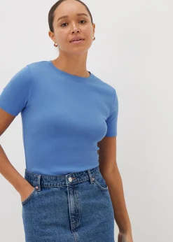 T-Shirts>Papaya Blue Fitted T-Shirt
