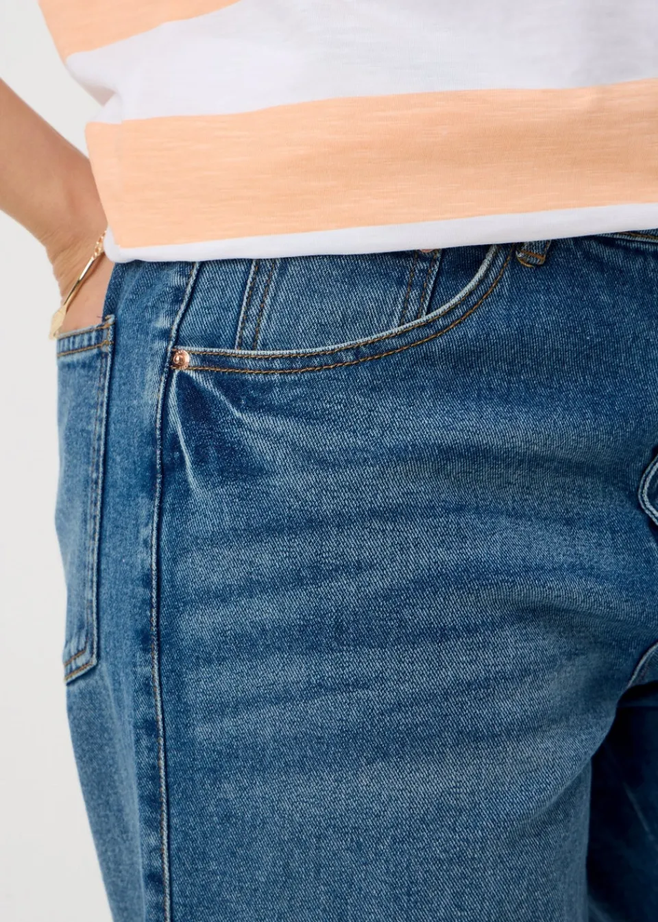 Jeans & Jeggings>Papaya Denim Blue Mid Wash Cropped Wide Leg Jeans