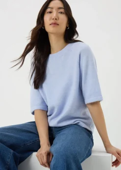 Tops>Papaya Short Sleeve Jumper Blue
