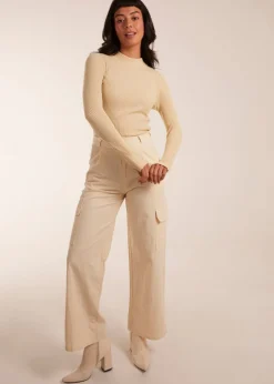 Trousers>Blue Vanilla Beige Trousers With Side Pocket