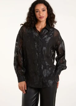 Blouses & Shirts>Blue Vanilla Black Born Out Shirt