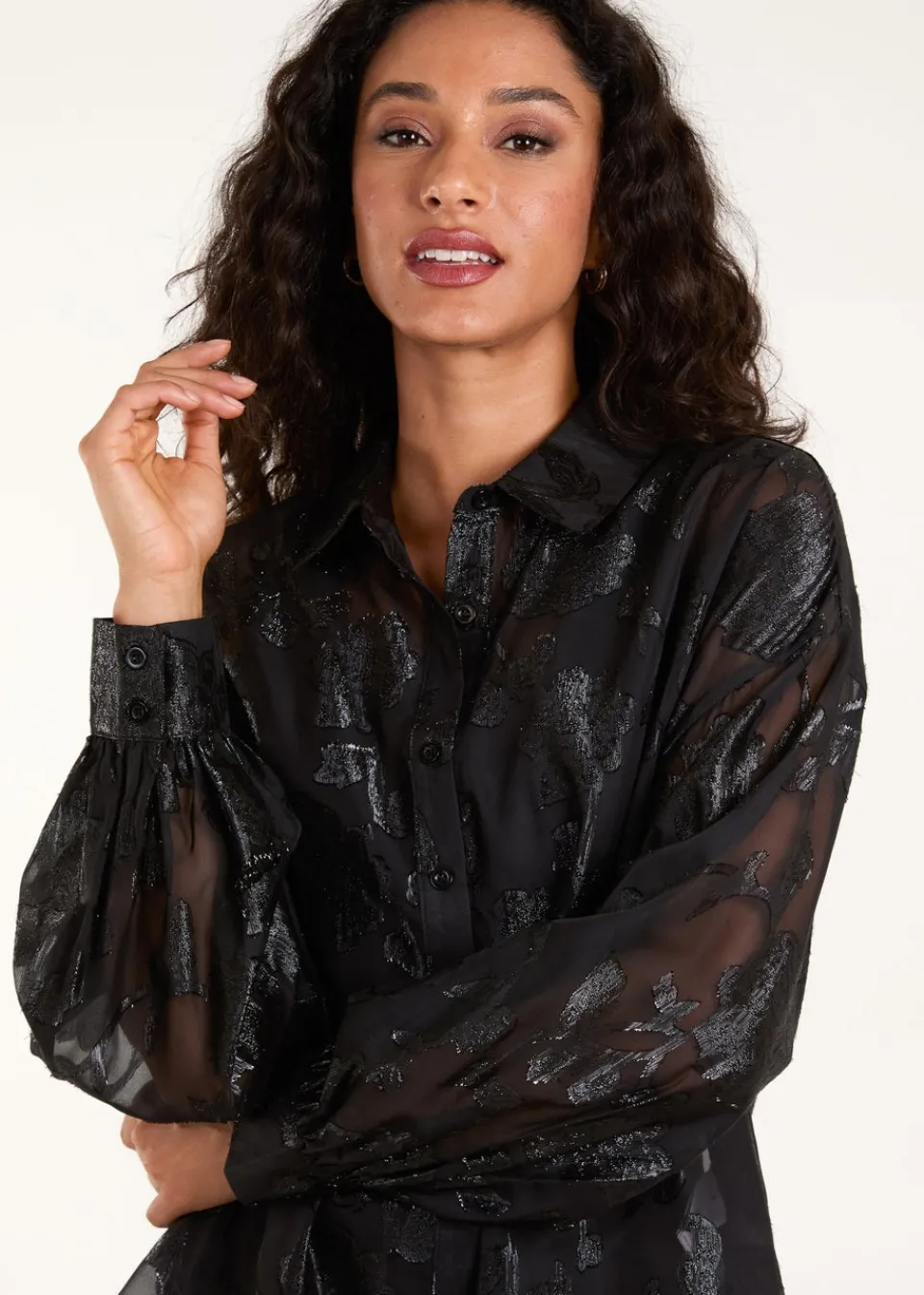 Blouses & Shirts>Blue Vanilla Black Born Out Shirt