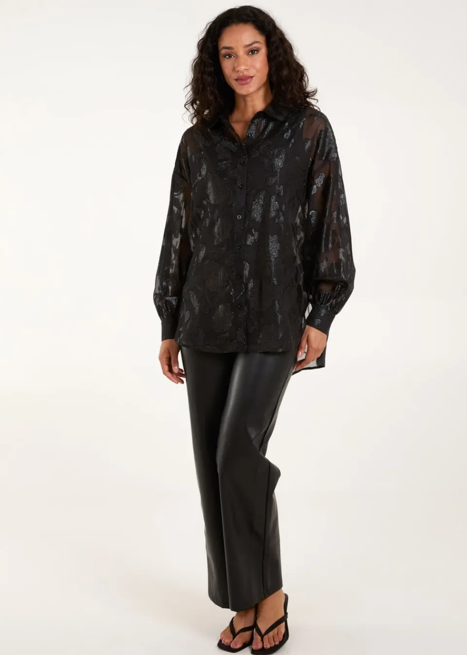 Blouses & Shirts>Blue Vanilla Black Born Out Shirt