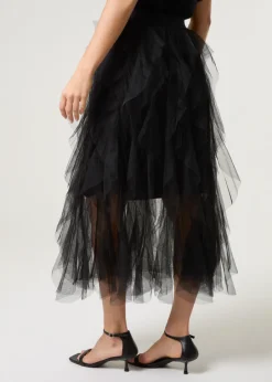 Skirts>Blue Vanilla Black Layered Tulle Skirt