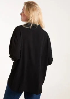 Tops>Blue Vanilla Black Twist Front Shirt