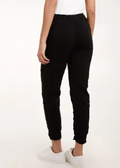 Trousers>Blue Vanilla Black Zip Drawstring Trousers