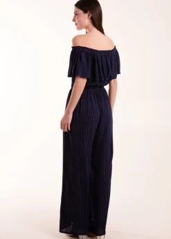 Jumpsuits & Playsuits>Blue Vanilla Bardot Jumpsuit Blue