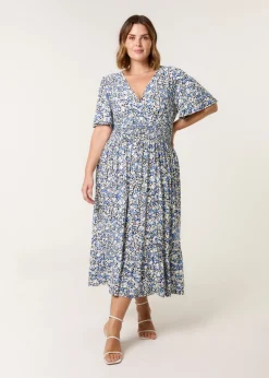 Dresses>Blue Vanilla Blue Curve Wrap Front Dress