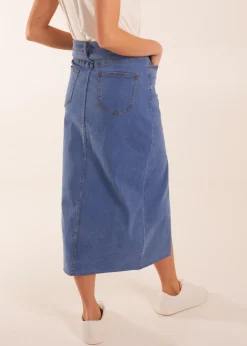 Skirts>Blue Vanilla Blue High Rise Denim Maxi Skirt