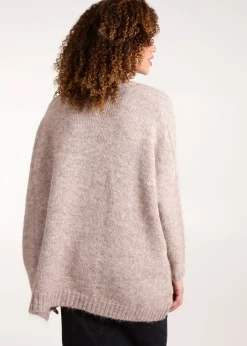 Tops>Blue Vanilla Brown Round Neck Jumper