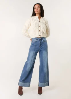 Jeans & Jeggings>Blue Vanilla Denim Wide Leg Denim Jeans
