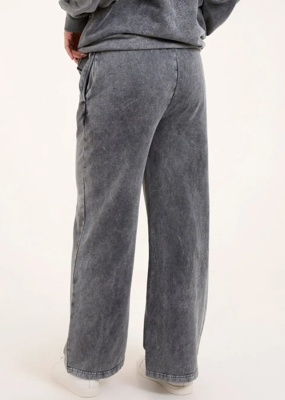 Trousers>Blue Vanilla Grey Acid Wash Straight Leg Joggers