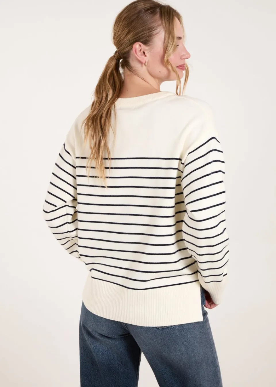 Knitwear>Blue Vanilla Ivory Amour Towelling Jumper