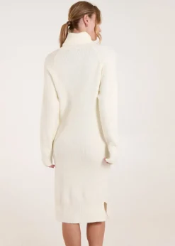 Knitwear>Blue Vanilla Ivory Roll Neck Jumper Dress