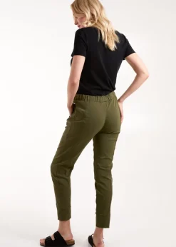 Trousers>Blue Vanilla Khaki Zip Drawstring Trousers