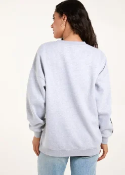 Loungewear>Blue Vanilla Light Grey Los Angeles Slogan Sweatshirt