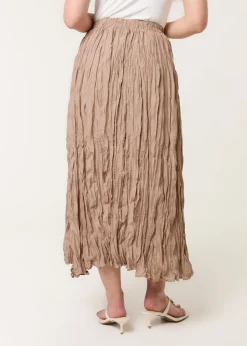 Skirts>Blue Vanilla Mocha Crinkled Texture Skirt
