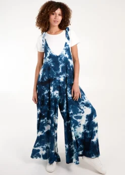 Jumpsuits & Playsuits>Blue Vanilla Navy Tie Dye Wide Leg Jumpsuit
