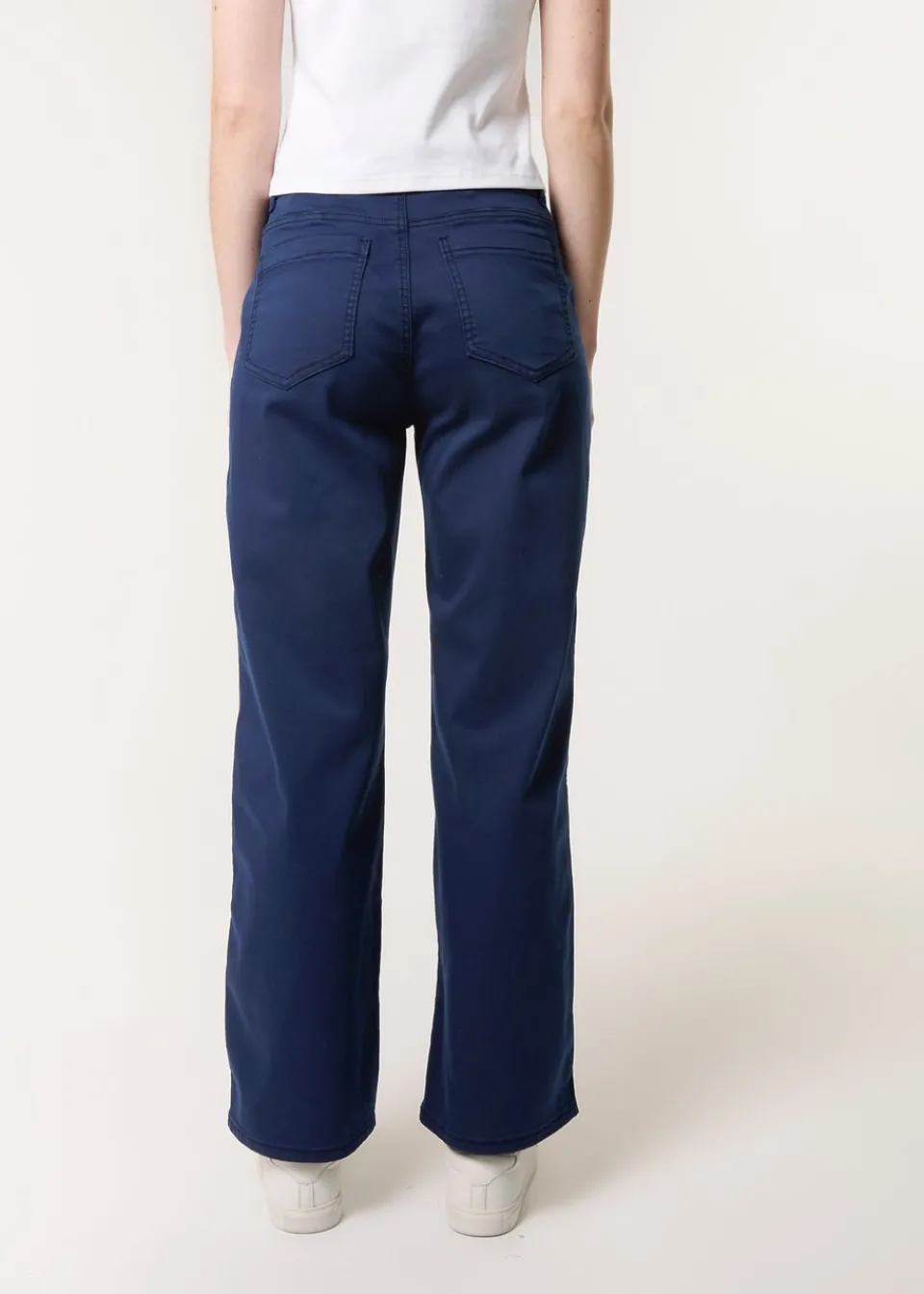 Trousers>Blue Vanilla Navy Wide Leg Pocket Trouser