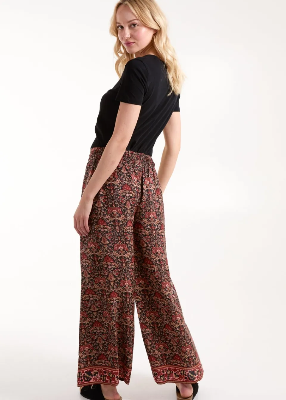 Trousers>Blue Vanilla Red Wrap Trousers