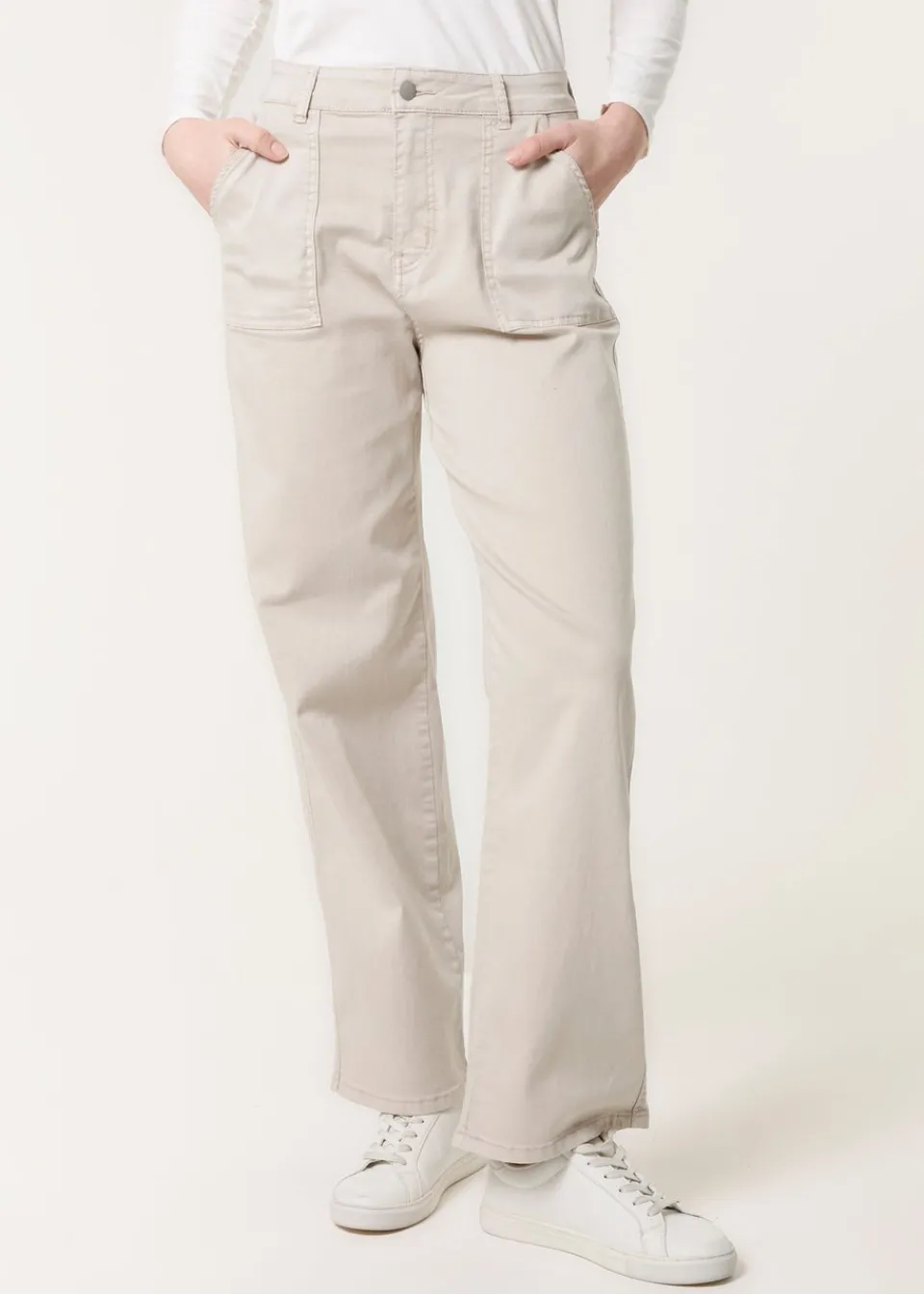 Trousers>Blue Vanilla Sand Wide Leg Pocket Trouser